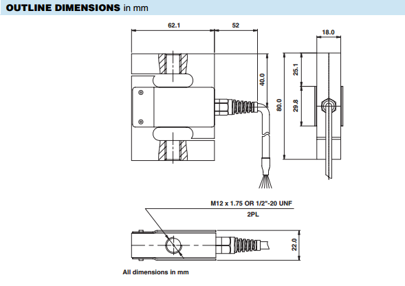 特迪亞614-50Kg稱重傳感器產(chǎn)品尺