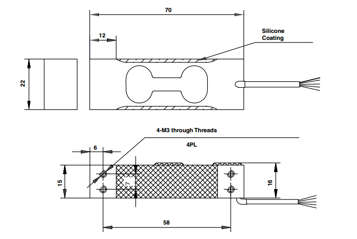 1006-3kg稱重傳感器產品尺寸