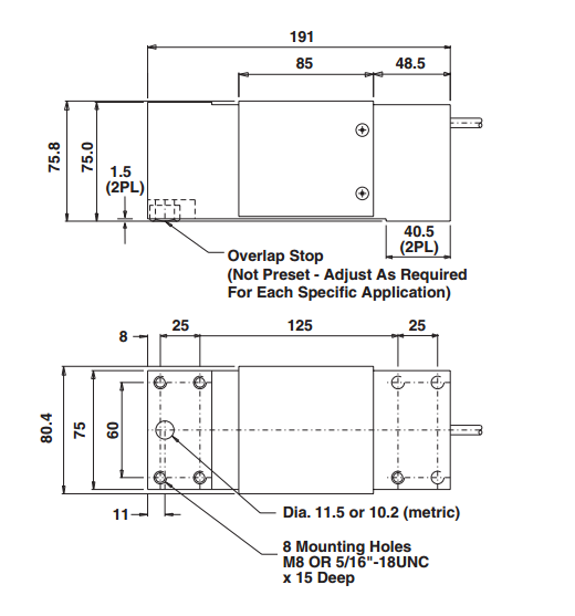1250-635Kg稱重傳感器產(chǎn)品尺寸圖