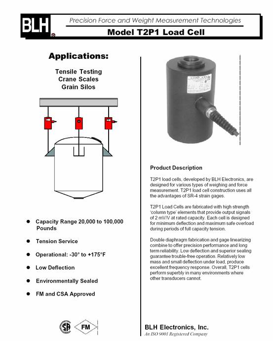 美國(guó)BLH T2P1稱重傳感器尺寸 美國(guó)BLH T2P1稱重傳感器尺寸