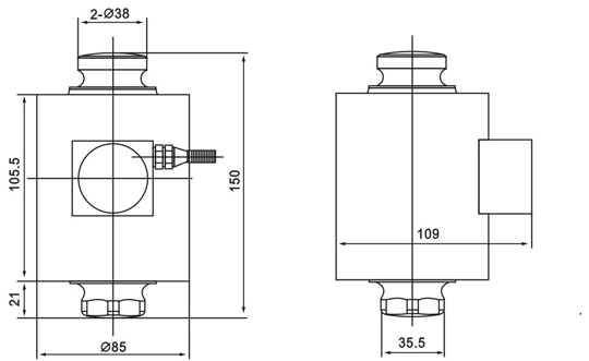 ZSNC-30T稱重傳感器尺寸圖