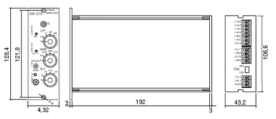 DN-AM210放大器結構尺寸 DN-AM210放大器結構尺寸