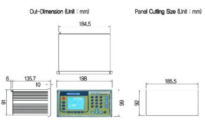 FS-6100A稱重顯示儀表外觀尺寸 FS-6100A稱重顯示儀表外觀尺寸