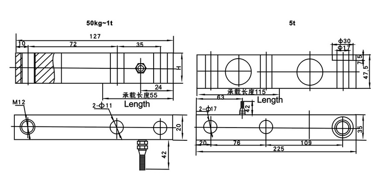 英國(guó)OAP LS-500Kg產(chǎn)品尺寸圖