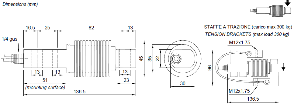 FCAX-150Kg產(chǎn)品尺寸圖 FCAX-150Kg產(chǎn)品尺寸圖