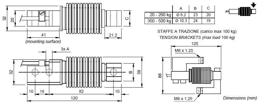 FCOL-200Kg產(chǎn)品尺寸圖 FCOL-200Kg產(chǎn)品尺寸圖