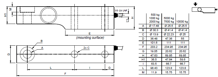 FTZA-2000Kg產(chǎn)品尺寸圖 FTZA-2000Kg產(chǎn)品尺寸圖