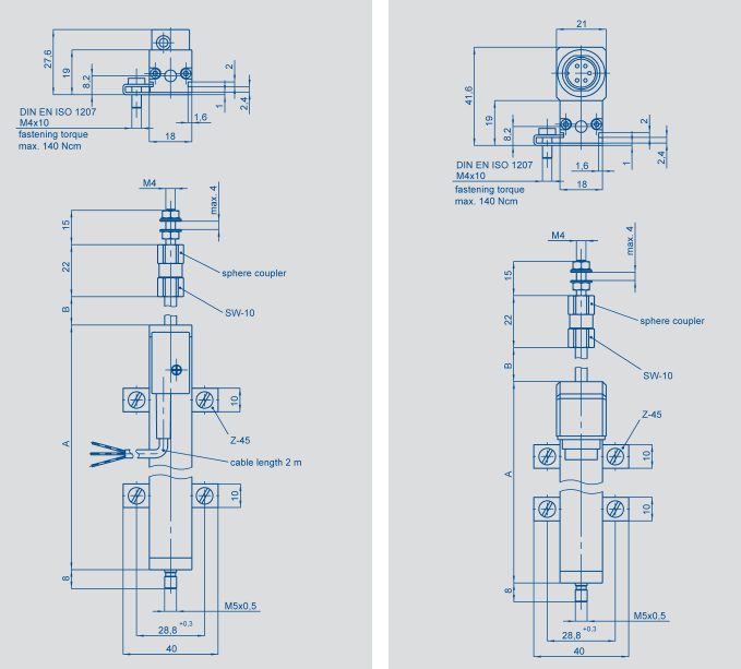 德國Novotechnik TS-25直線位移傳感器尺寸圖