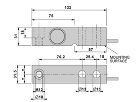 SBK-500kg產(chǎn)品尺寸圖 SBK-500kg產(chǎn)品尺寸圖