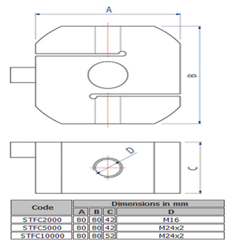 STFC-5000kg產(chǎn)品尺寸圖 STFC-5000kg產(chǎn)品尺寸圖