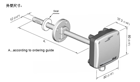 EE85溫濕度變送器產(chǎn)品尺寸